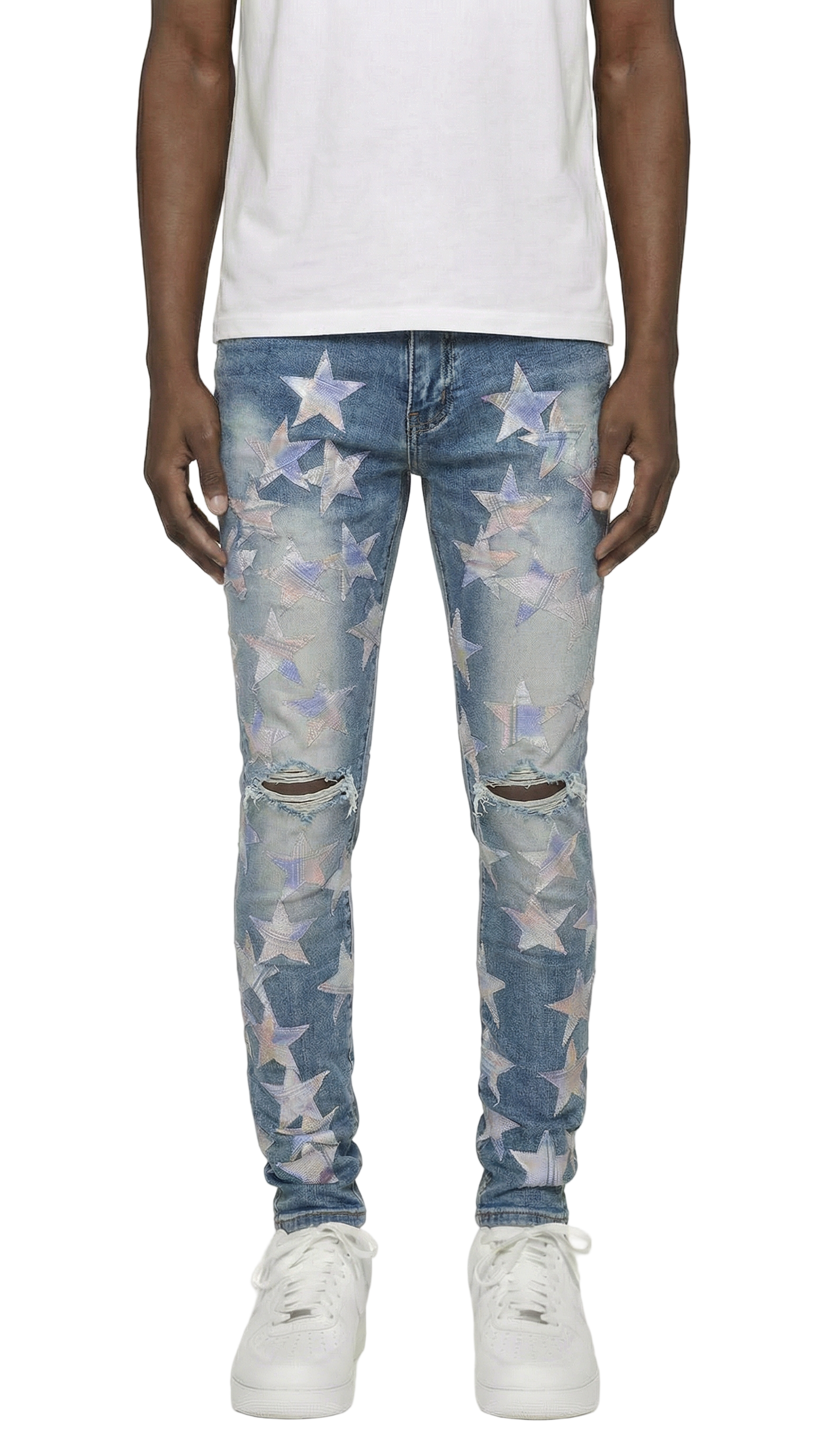 STR1 Low Rise Slim-Fit / Core Clear Reflective Star Patch