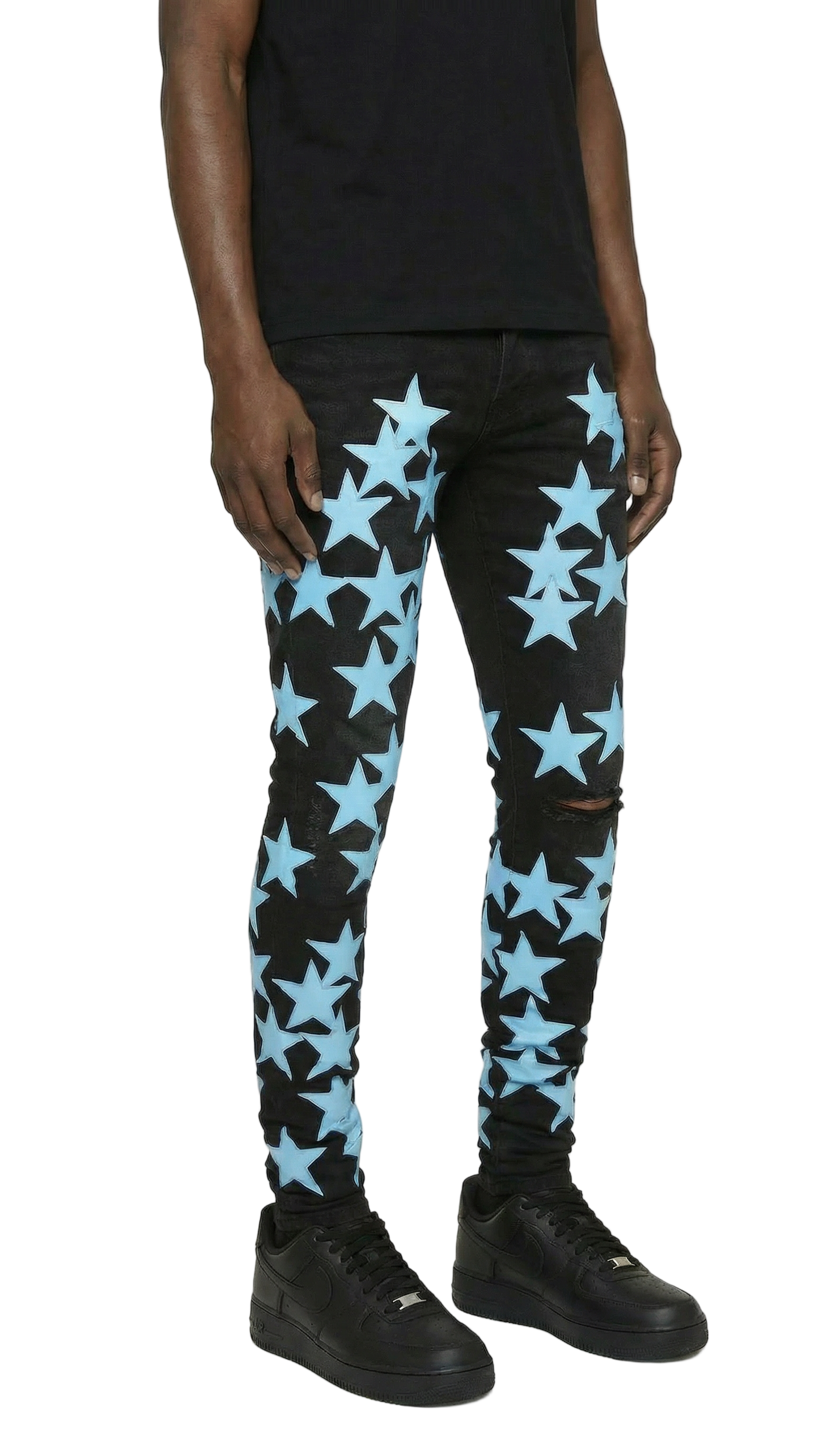 STR1 Low Rise Slim-Fit / Core Black Blue Star Patch