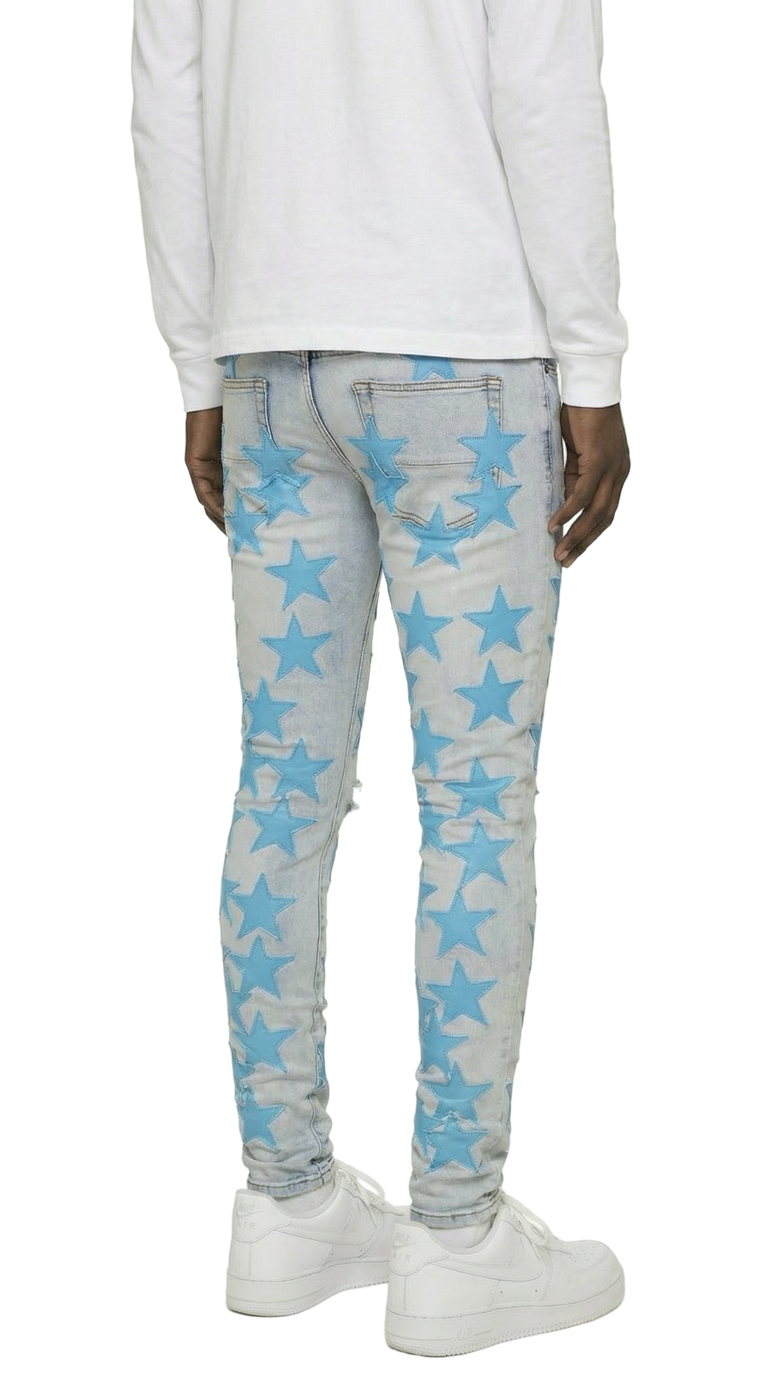 STR1 Low Rise Slim-Fit / Core Blue DarkBlue Star Patch