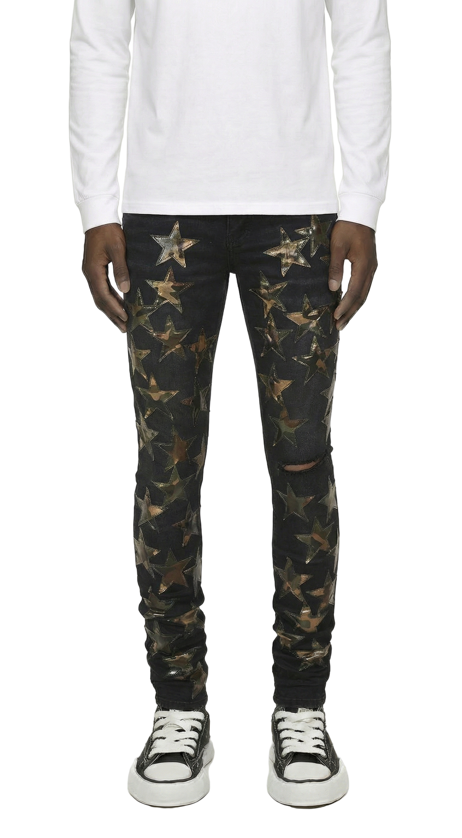 STR1 Low Rise Slim-Fit / Core Black Camo Star Patch