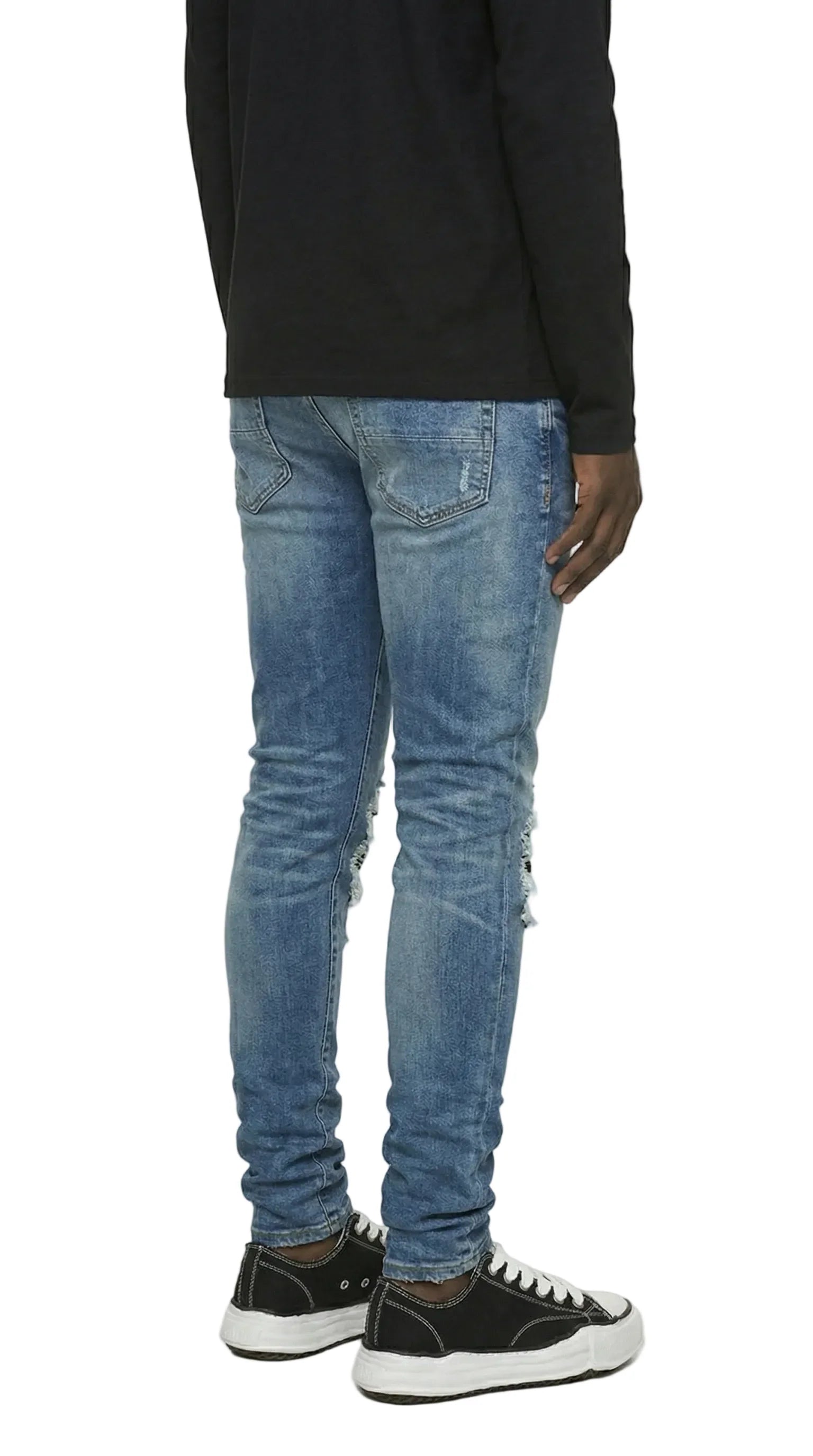 PTC1 Low Rise Slim-Fit / Light Indigo Stripe Repair