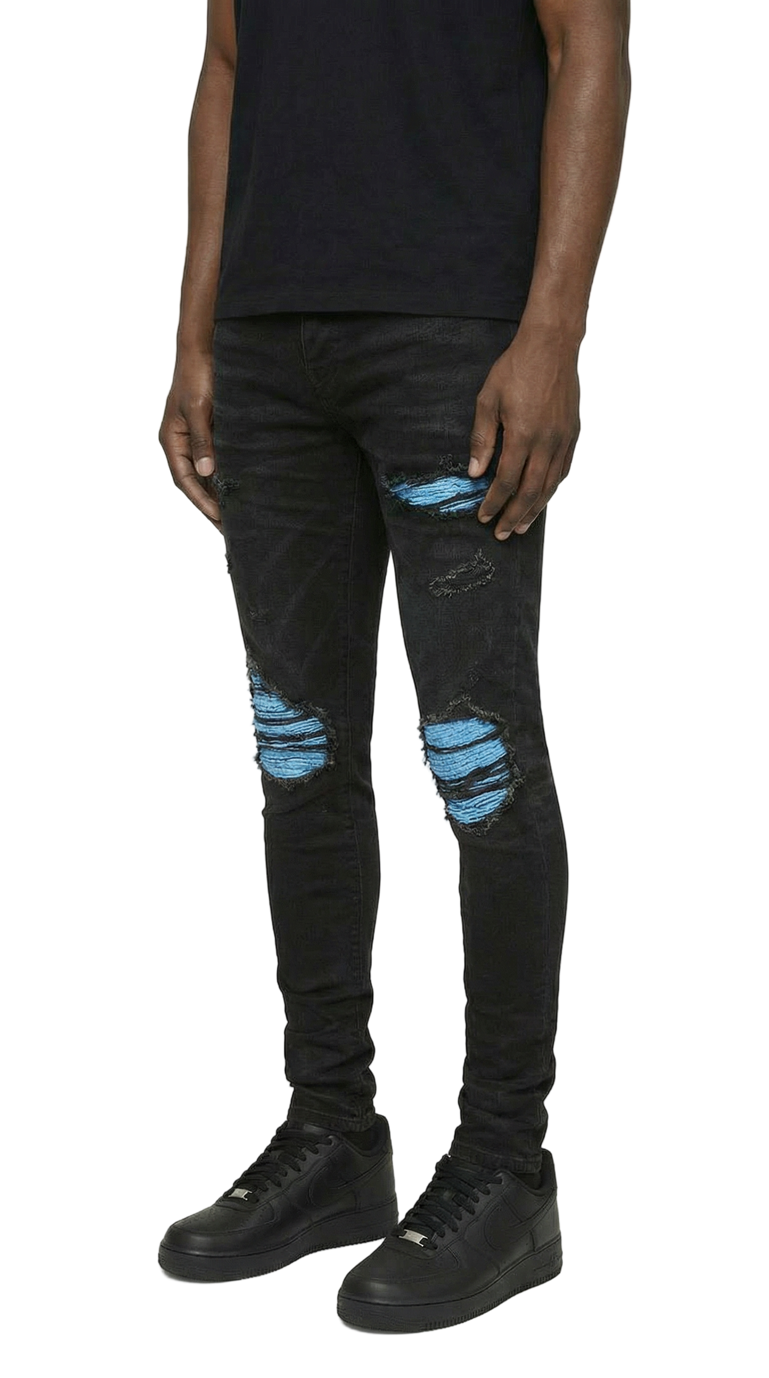 PTC1 Low Rise Slim-Fit / Core Black Neon Blue Moto