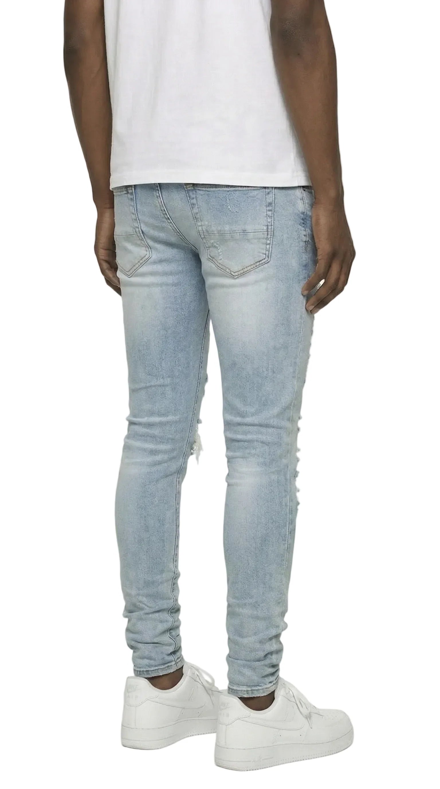 GLTR1 Low Rise Slim-Fit / Core White Blue Tonal