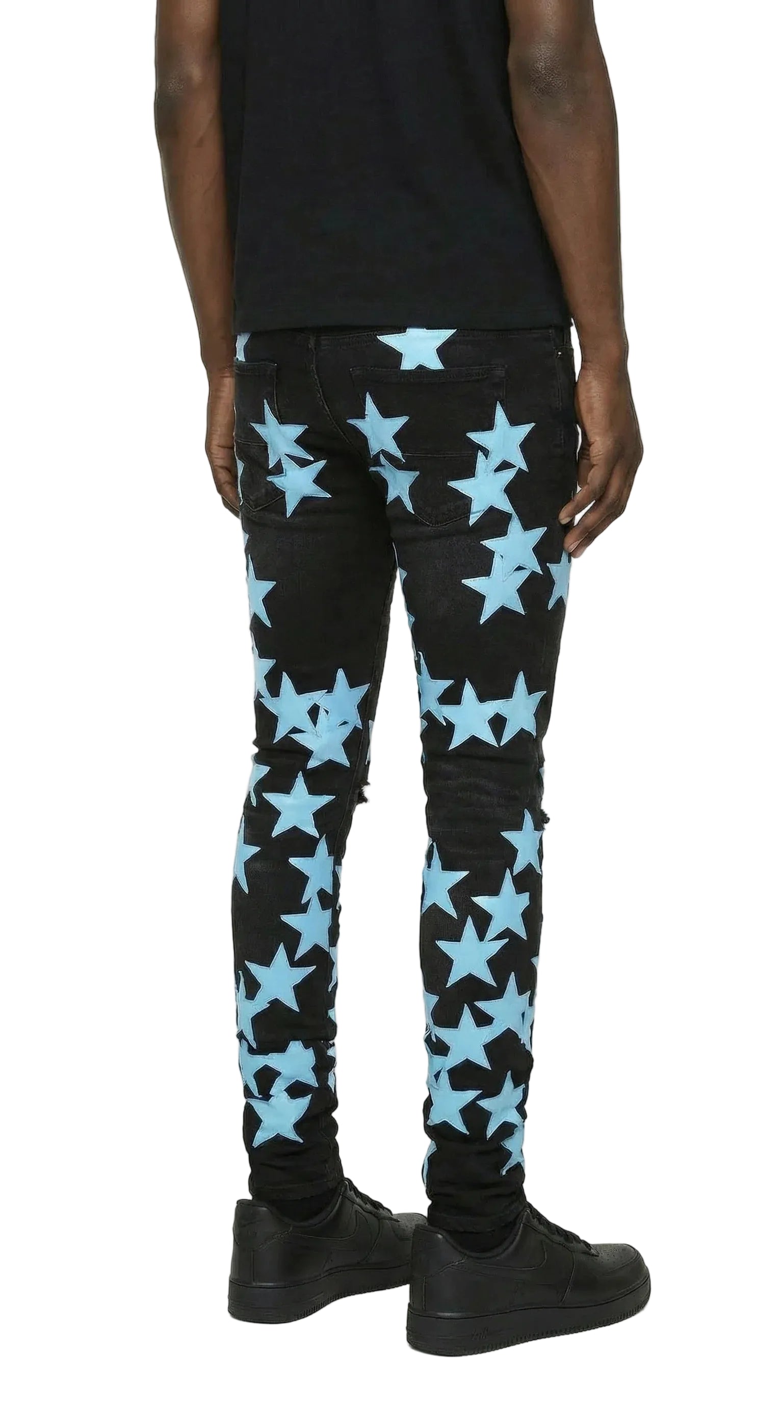 Str1 STR1 Low Rise Slim-Fit / Core Black Blue Star Patch – jeanztm2