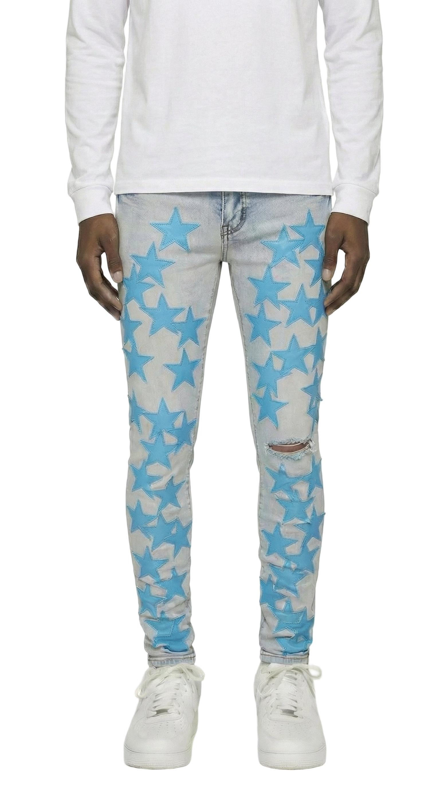 STR1 Low Rise Slim-Fit / Core Blue DarkBlue Star Patch