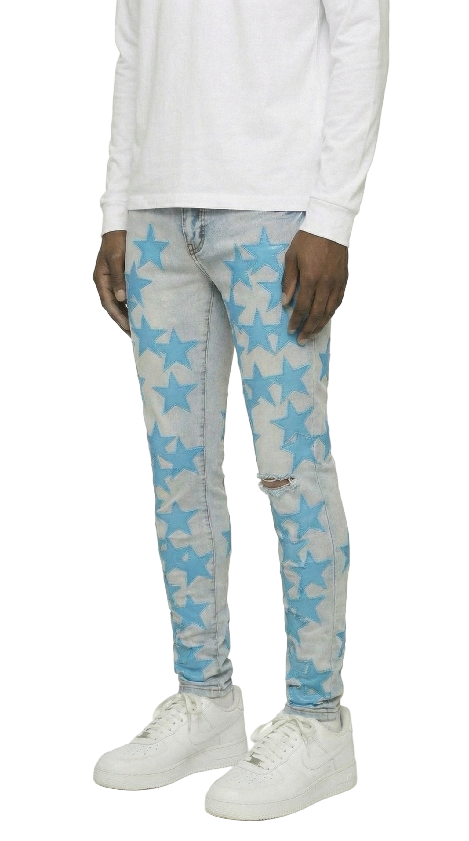 STR1 Low Rise Slim-Fit / Core Blue DarkBlue Star Patch