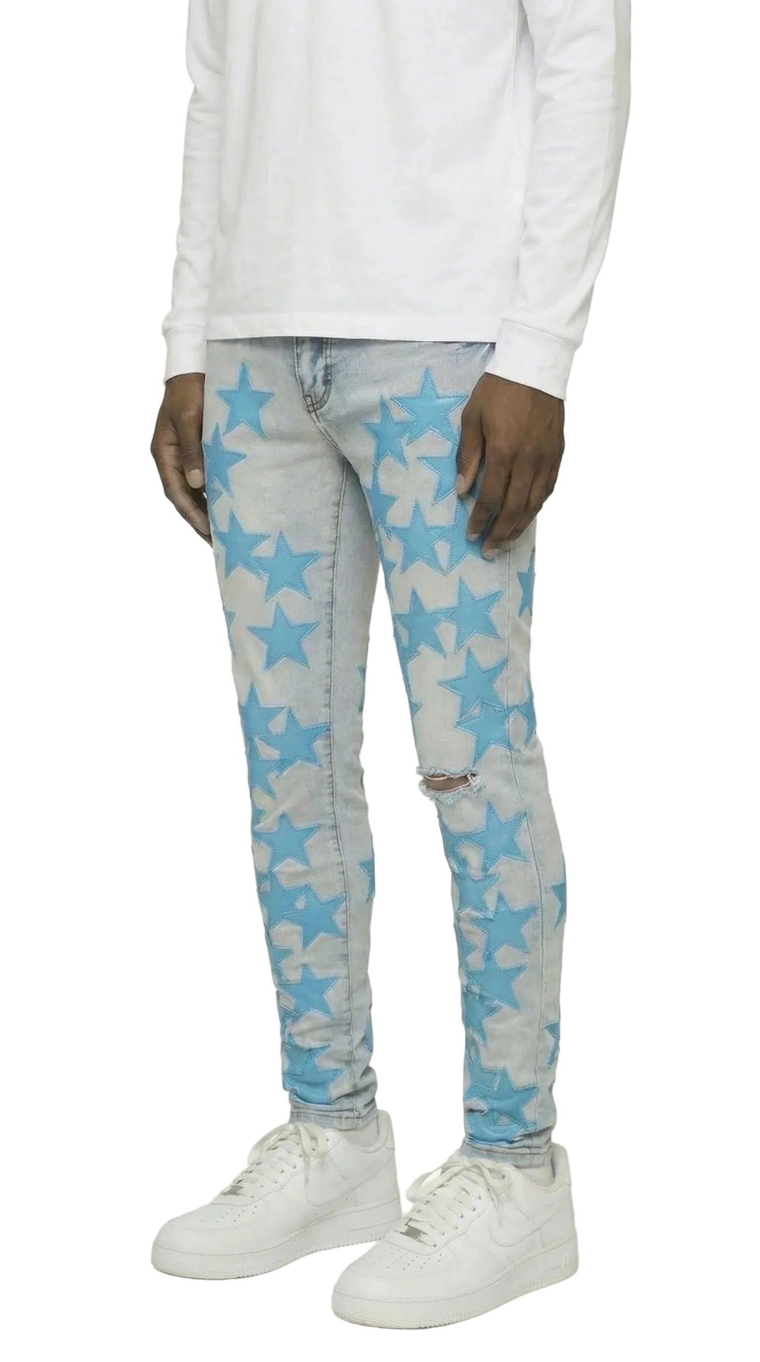STR1 Low Rise Slim-Fit / Core Blue DarkBlue Star Patch
