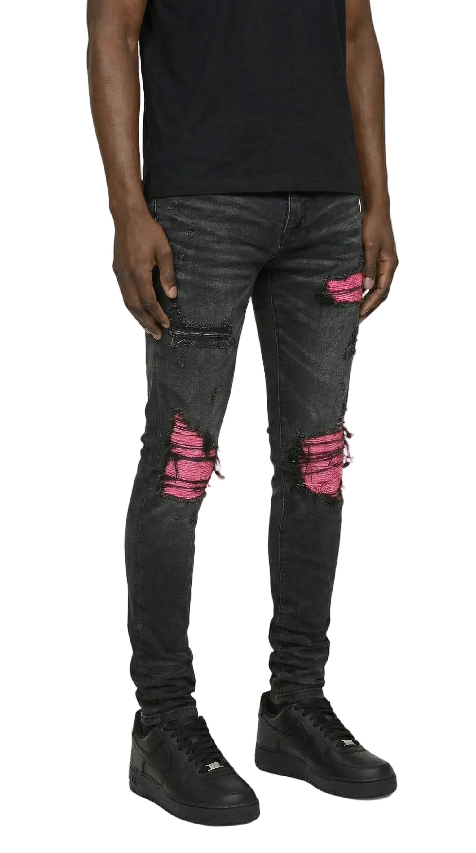 PTC1 Low Rise Slim-Fit / Vintage Indigo Tapestry Repair Pink