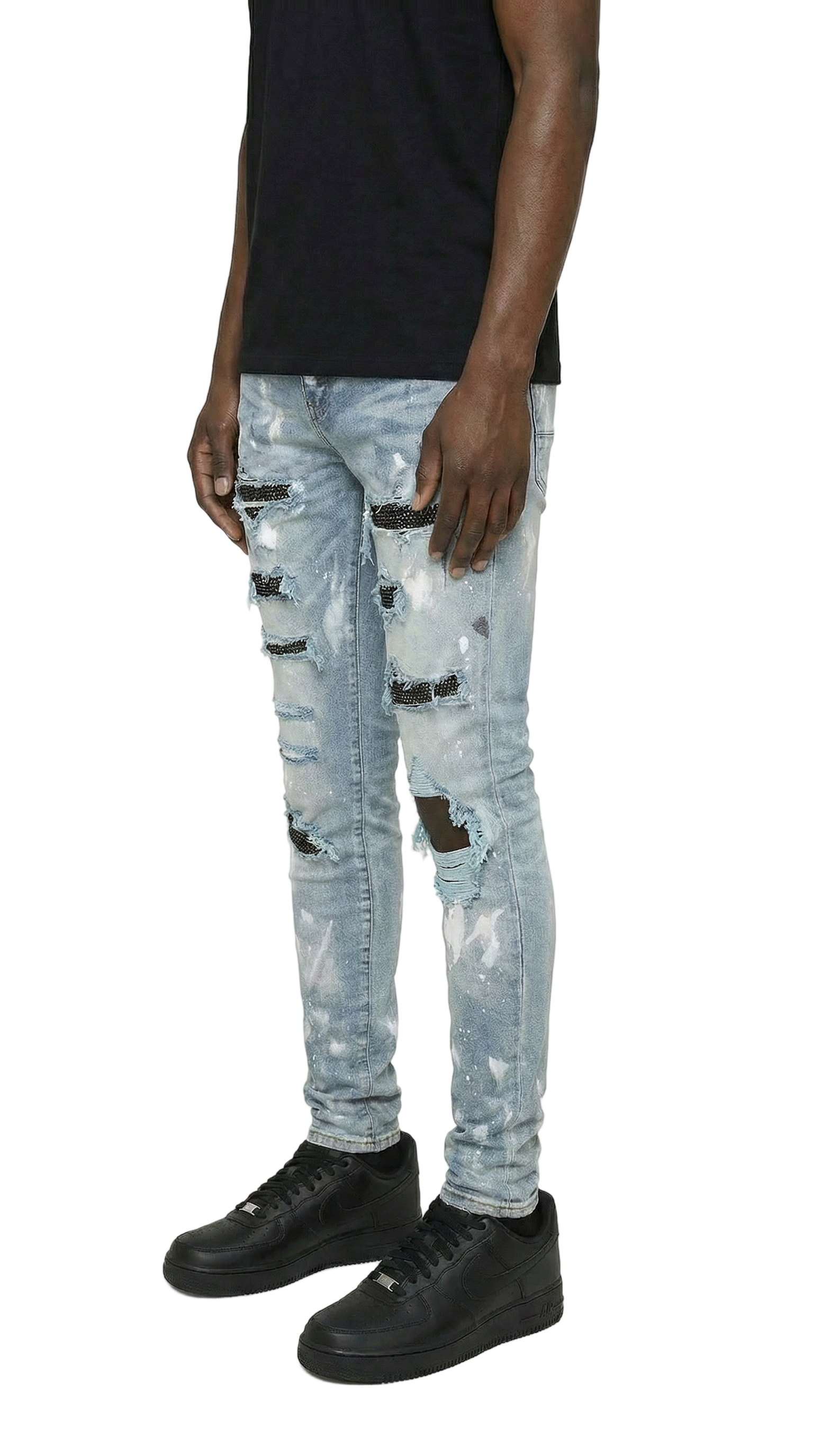 GLTR1 Low Rise Slim-Fit / Core Black Blue Tonal