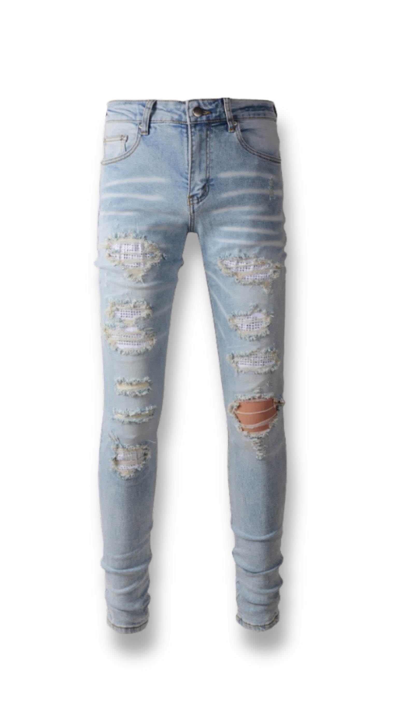 GLTR1 Low Rise Slim-Fit / Core White Blue Tonal