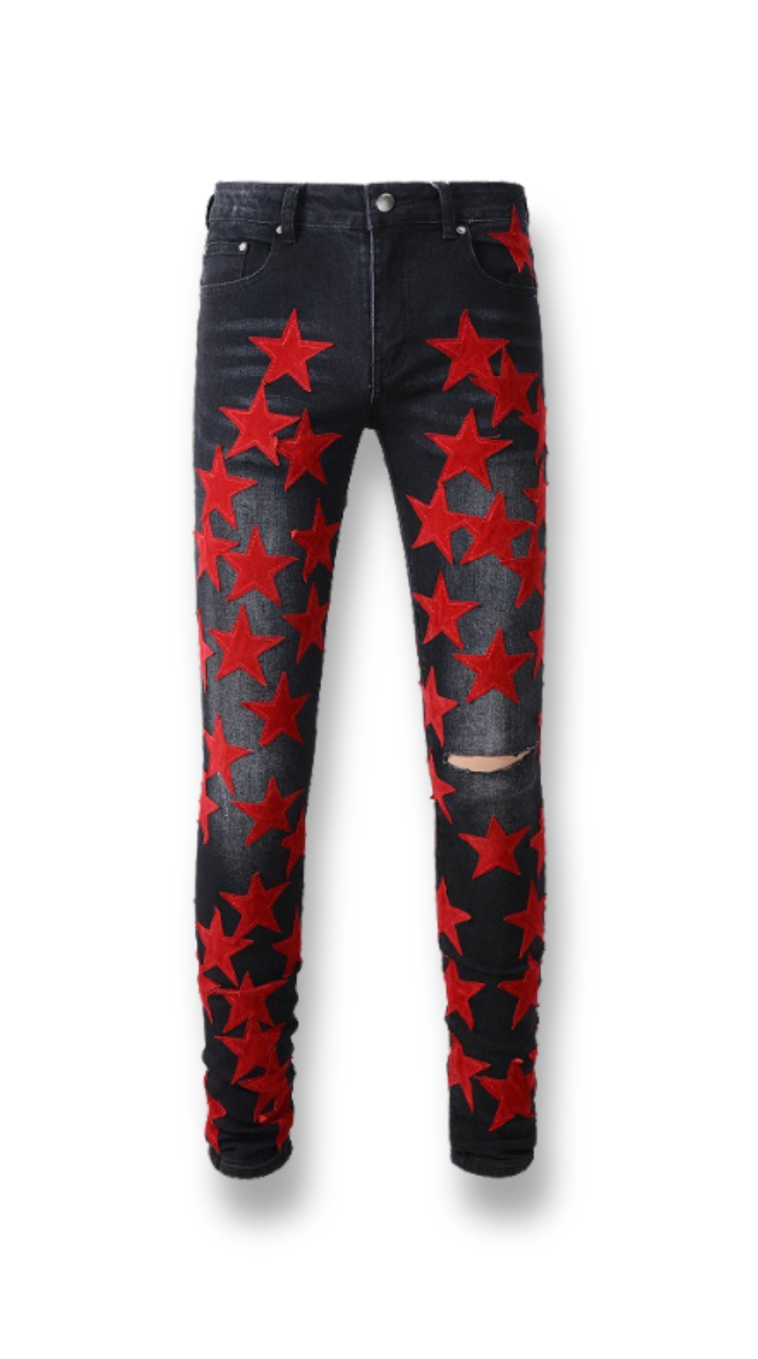STR1 Low Rise Slim-Fit / Core Black Red Star Patch