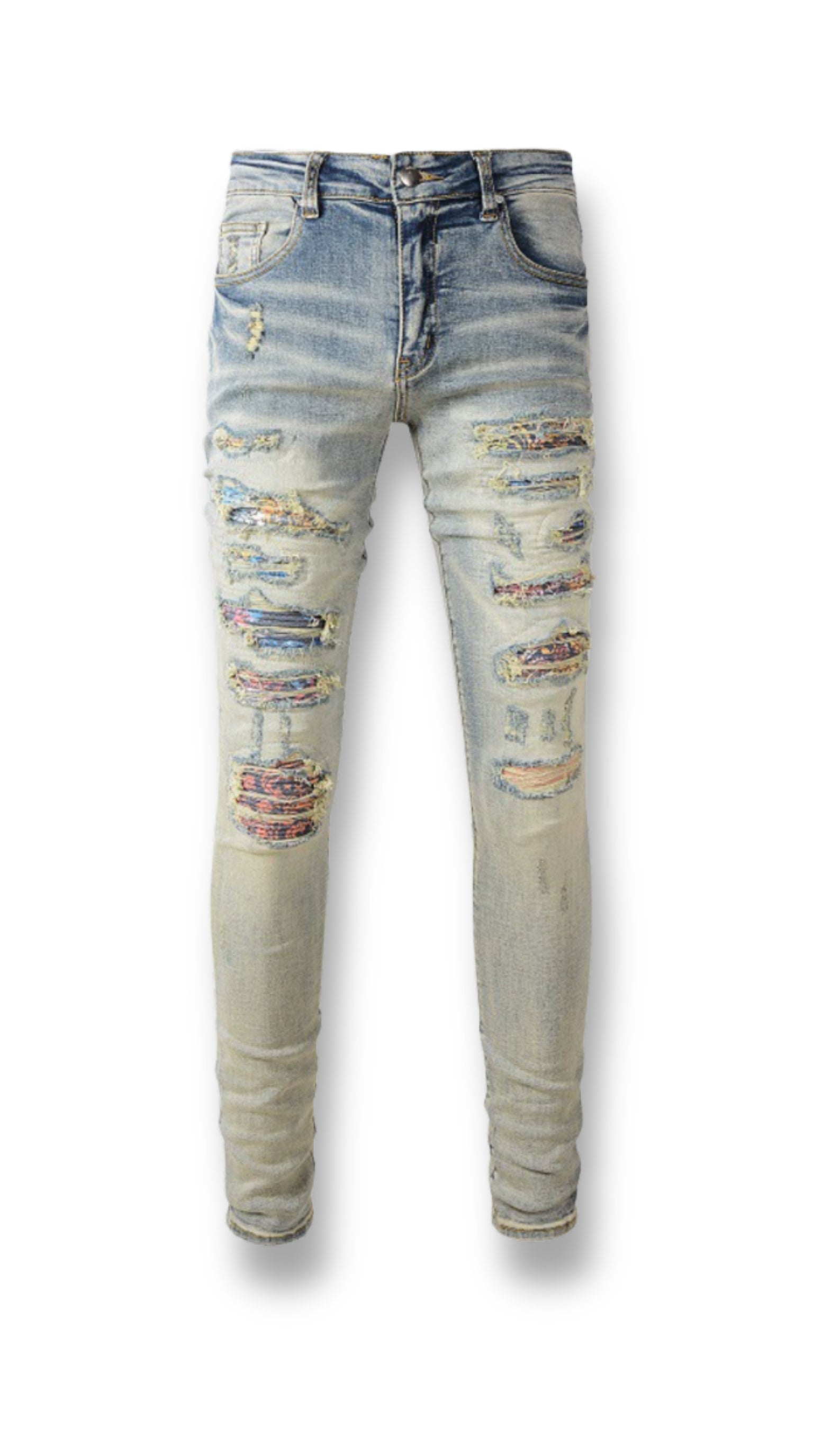 PTC1 Low Rise Slim-Fit / Vintage Indigo Multi-Patch Repair