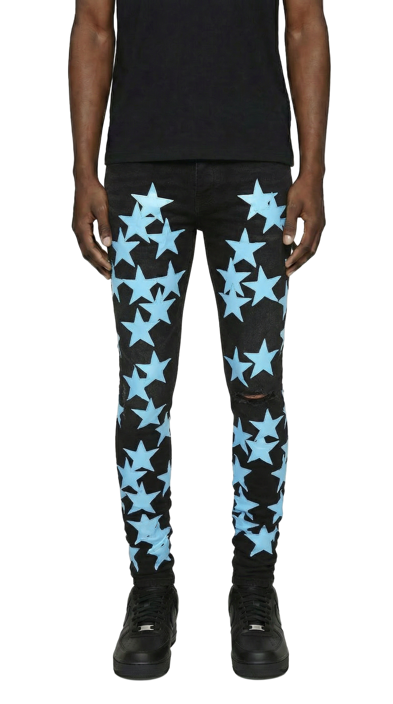 STR1 Low Rise Slim-Fit / Core Black Blue Star Patch