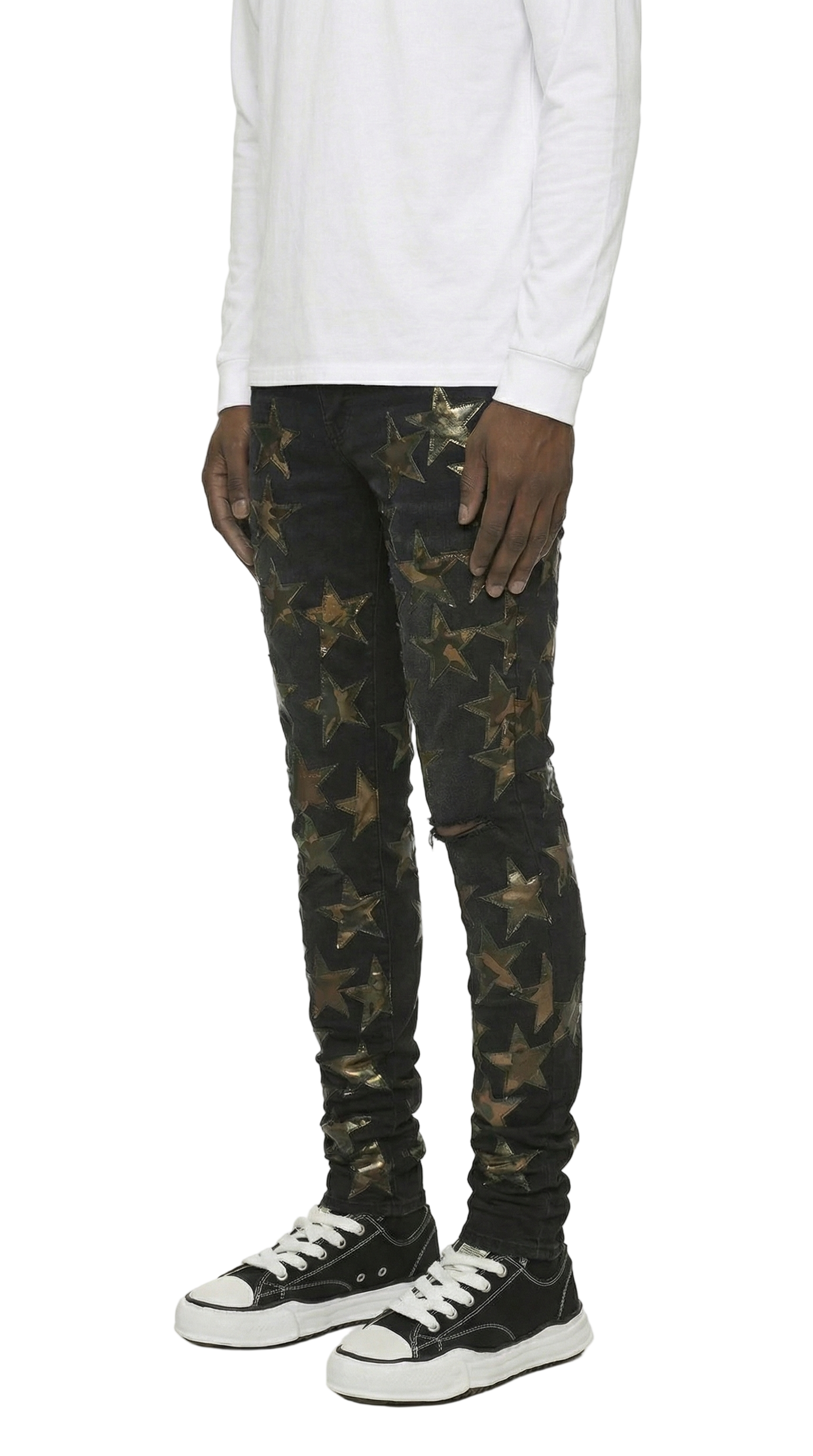 STR1 Low Rise Slim-Fit / Core Black Camo Star Patch