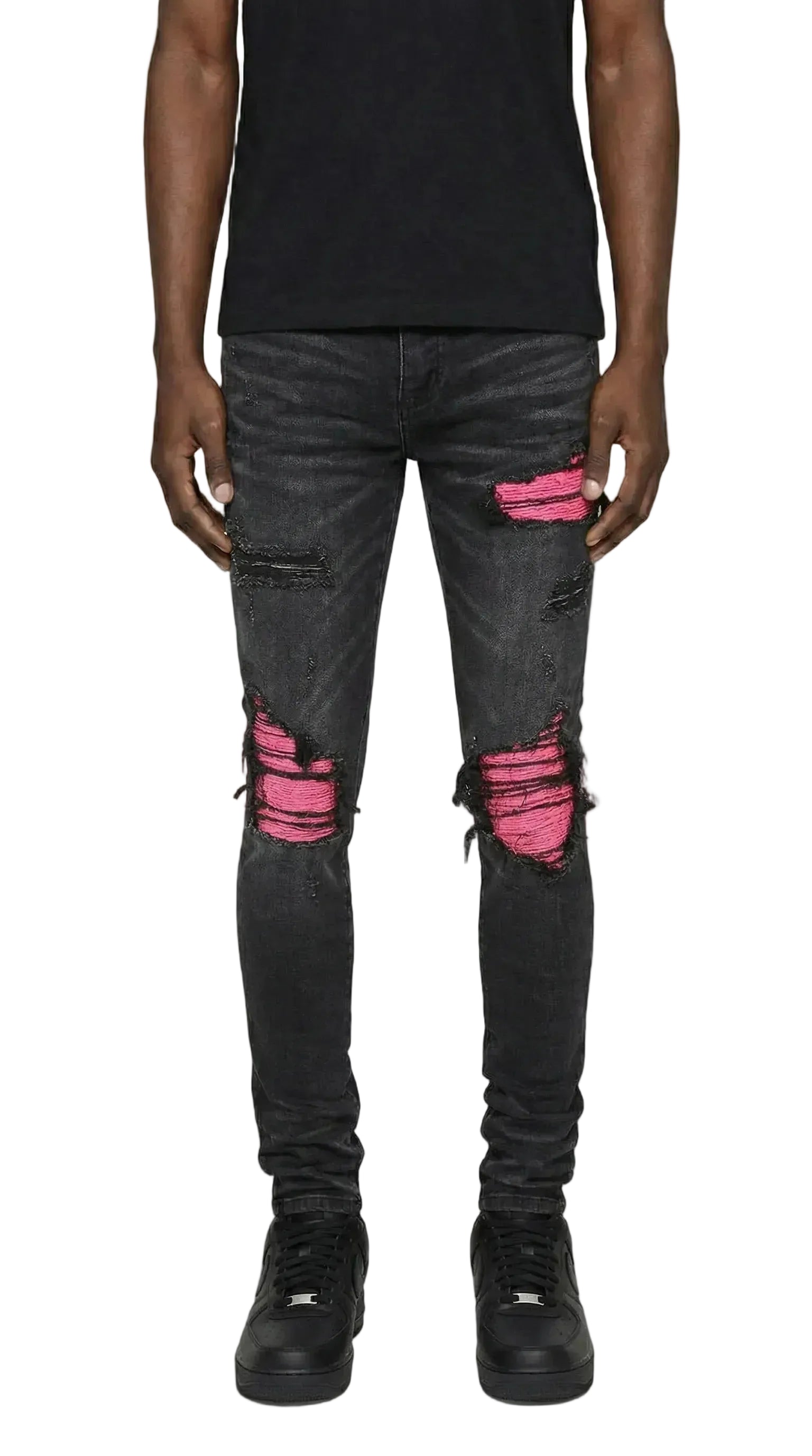 PTC1 Low Rise Slim-Fit / Vintage Indigo Tapestry Repair Pink