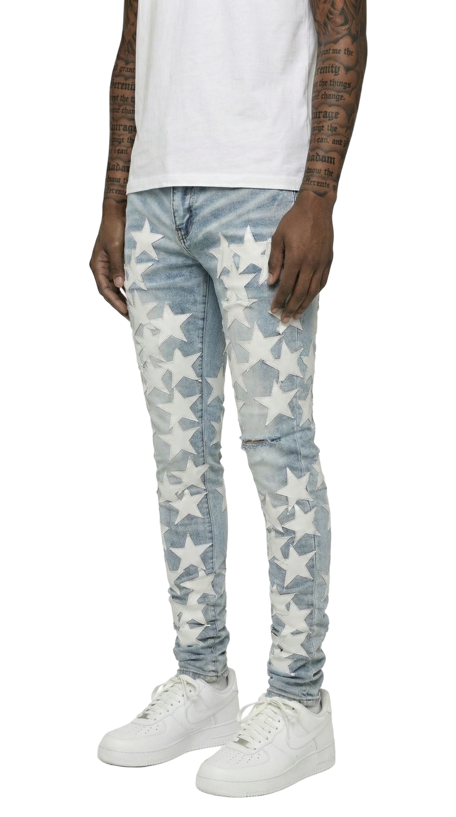 STR1 Low Rise Slim-Fit / Core Blue White Star Patch