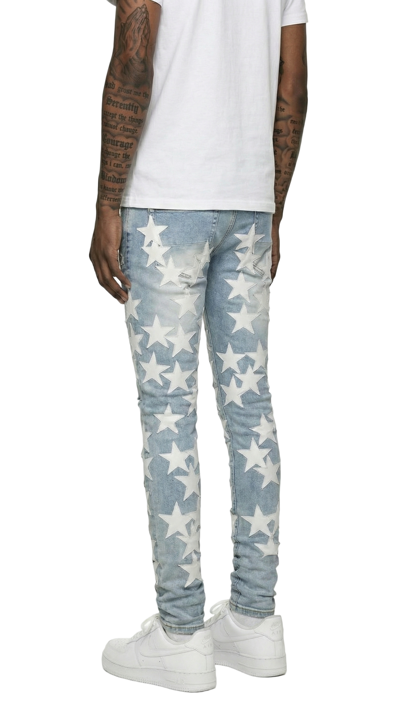 STR1 Low Rise Slim-Fit / Core Blue White Star Patch