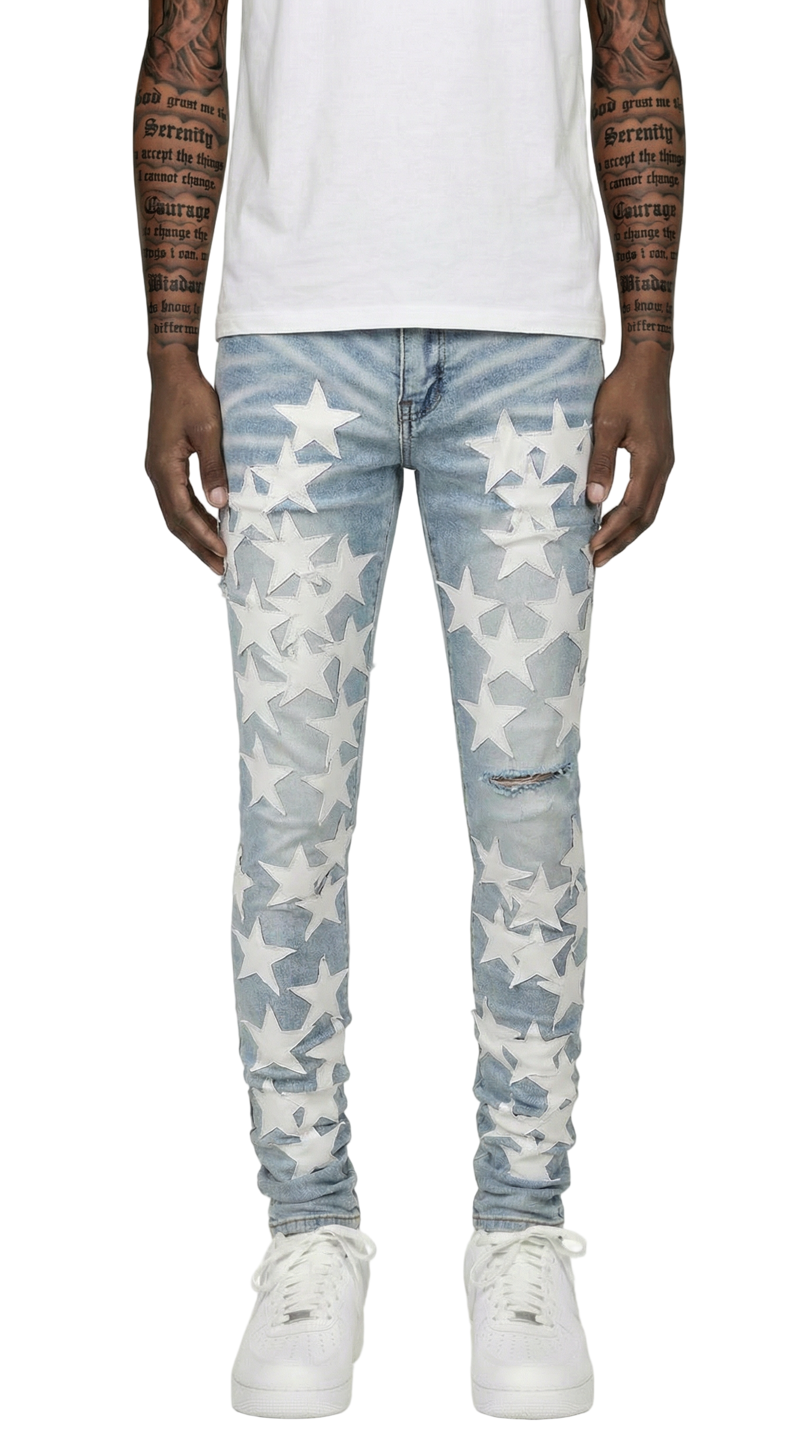 STR1 Low Rise Slim-Fit / Core Blue White Star Patch