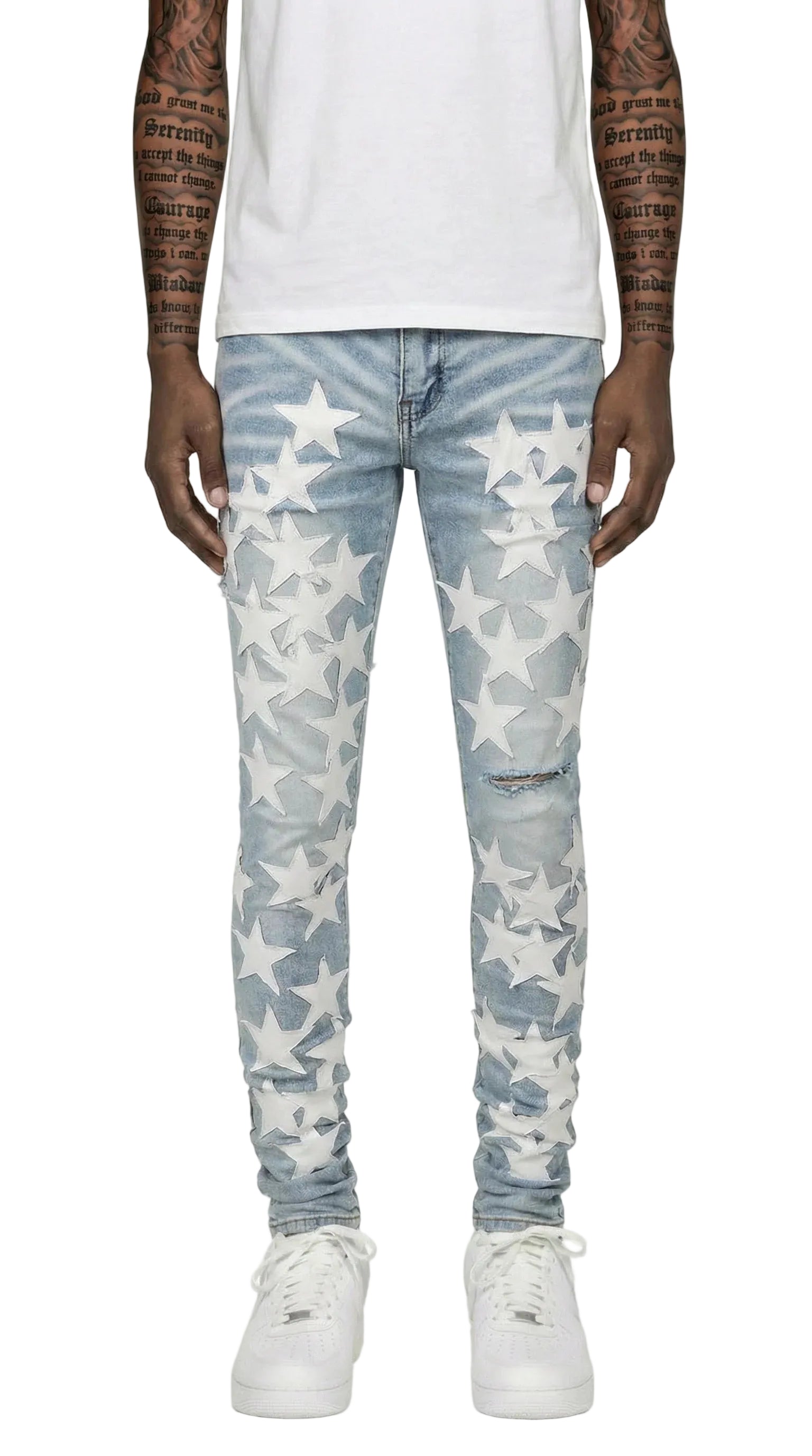 STR1 Low Rise Slim-Fit / Core Blue White Star Patch