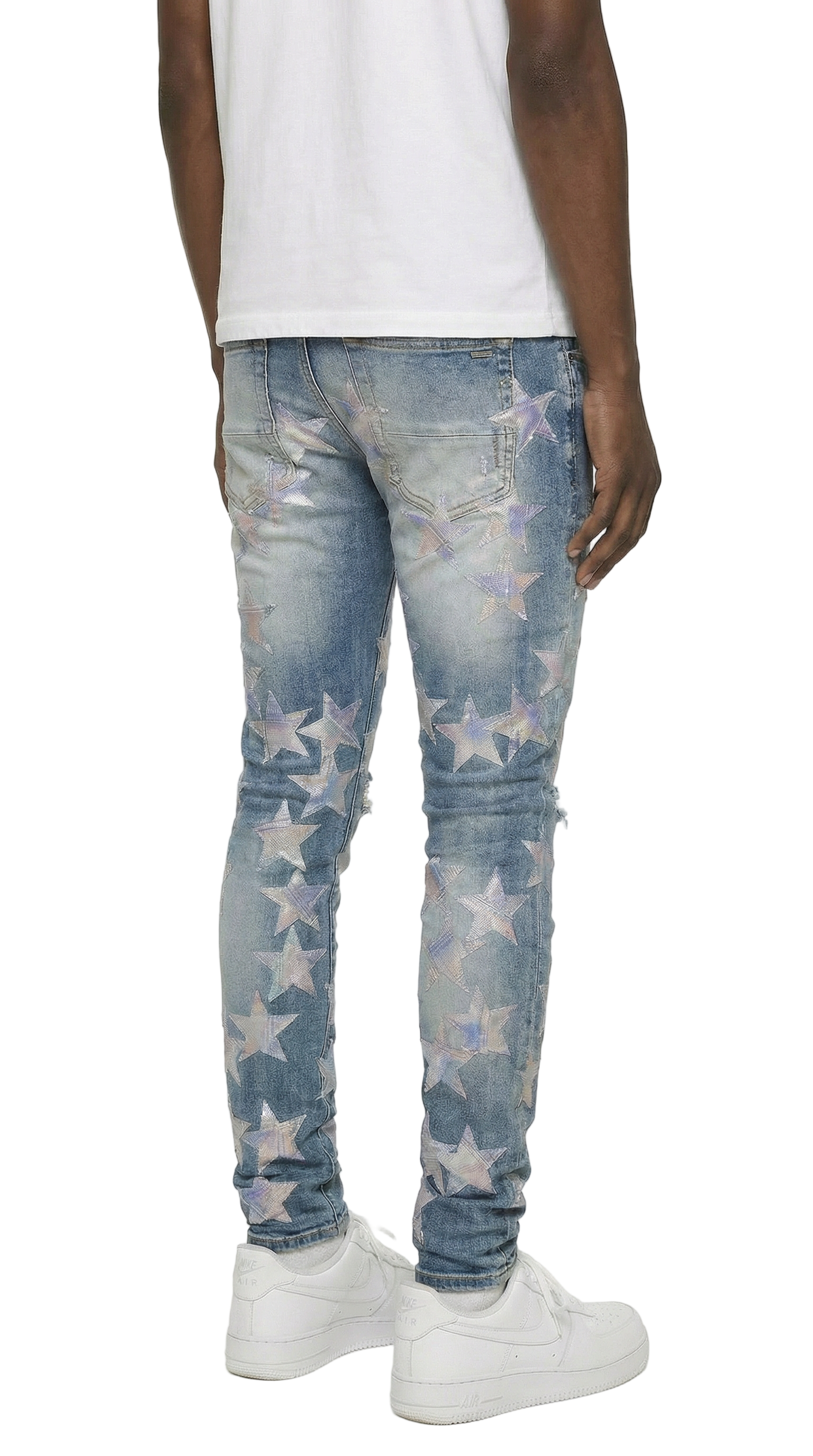 STR1 Low Rise Slim-Fit / Core Clear Reflective Star Patch