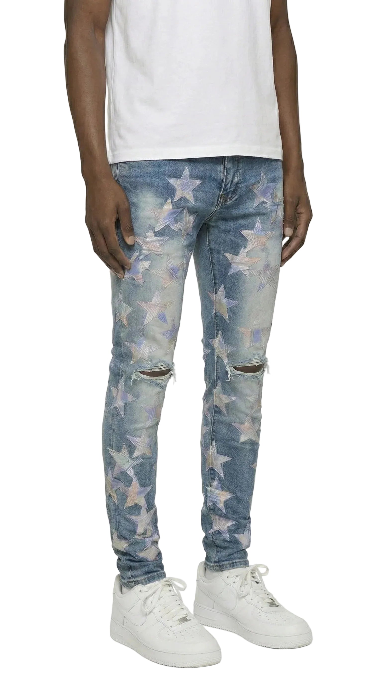 STR1 Low Rise Slim-Fit / Core Clear Reflective Star Patch